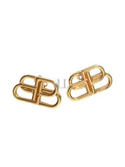 Luxury Balenciaga Trending 2025 BB Logo Stud Earrings Gold