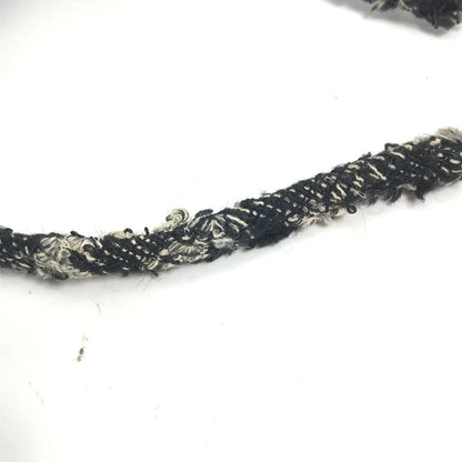 CHANEL hair accessory tweed black Ribbon Ribon Women