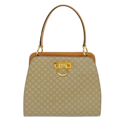 Luxury CELINE Macadam Canvas Hand Bag Beige  36663