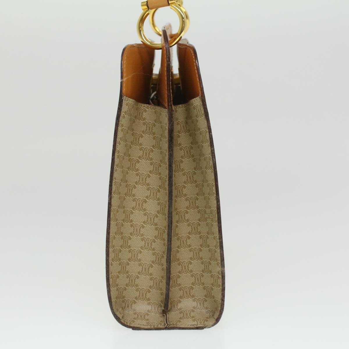 Luxury CELINE Macadam Canvas Hand Bag Beige  36663