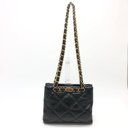 CHANEL Shoulder Bag AS3502 lambskin black COCO Mark CC Matelasse small shopping bag