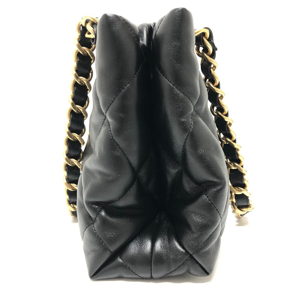 CHANEL Shoulder Bag AS3502 lambskin black COCO Mark CC Matelasse small shopping bag