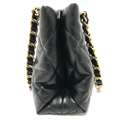 CHANEL Shoulder Bag AS3502 lambskin black COCO Mark CC Matelasse small shopping bag