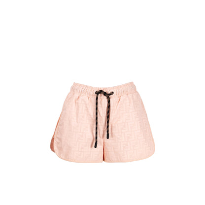 Fendi Size Logo Shorts Polyester Pink