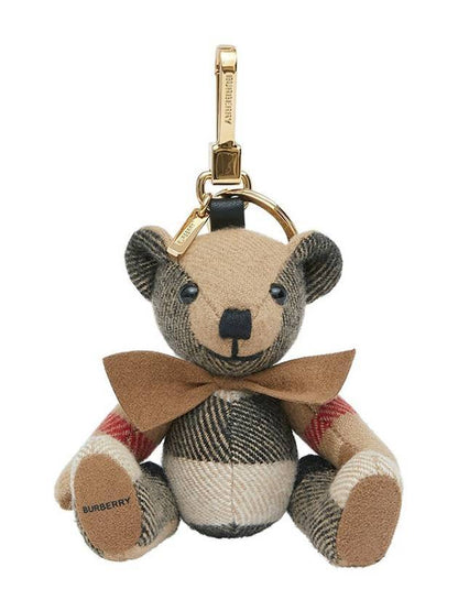Luxury Burberry Bow Tie Thomas Bear Charm Archive Beige