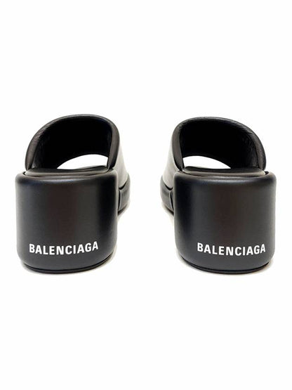 Luxury Balenciaga Trending 2025 Rise Wedge Sandals Black