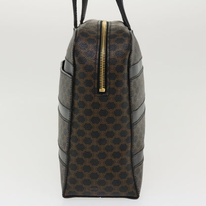 Luxury CELINE Macadam Canvas Hand Bag PVC Leather Black  37689