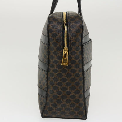 Luxury CELINE Macadam Canvas Hand Bag PVC Leather Black  37689