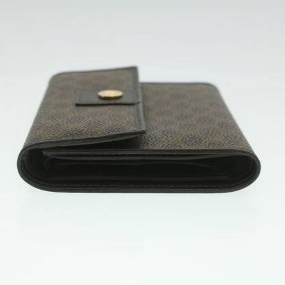 Luxury CELINE Macadam Canvas Wallet PVC Leather Brown  37771