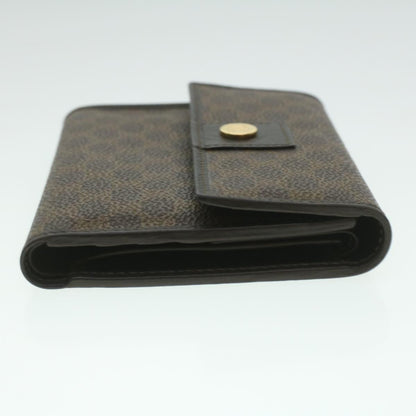 Luxury CELINE Macadam Canvas Wallet PVC Leather Brown  37771