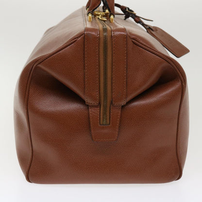 Luxury CELINE Boston Bag Leather 2way Brown  37996