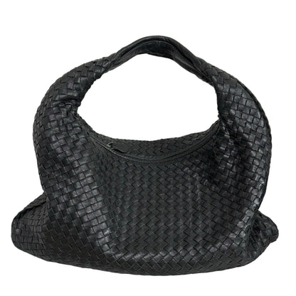 Bottega Veneta Veneta Intrecciato Hobo Bag Large Black Lambskin leather 48cm