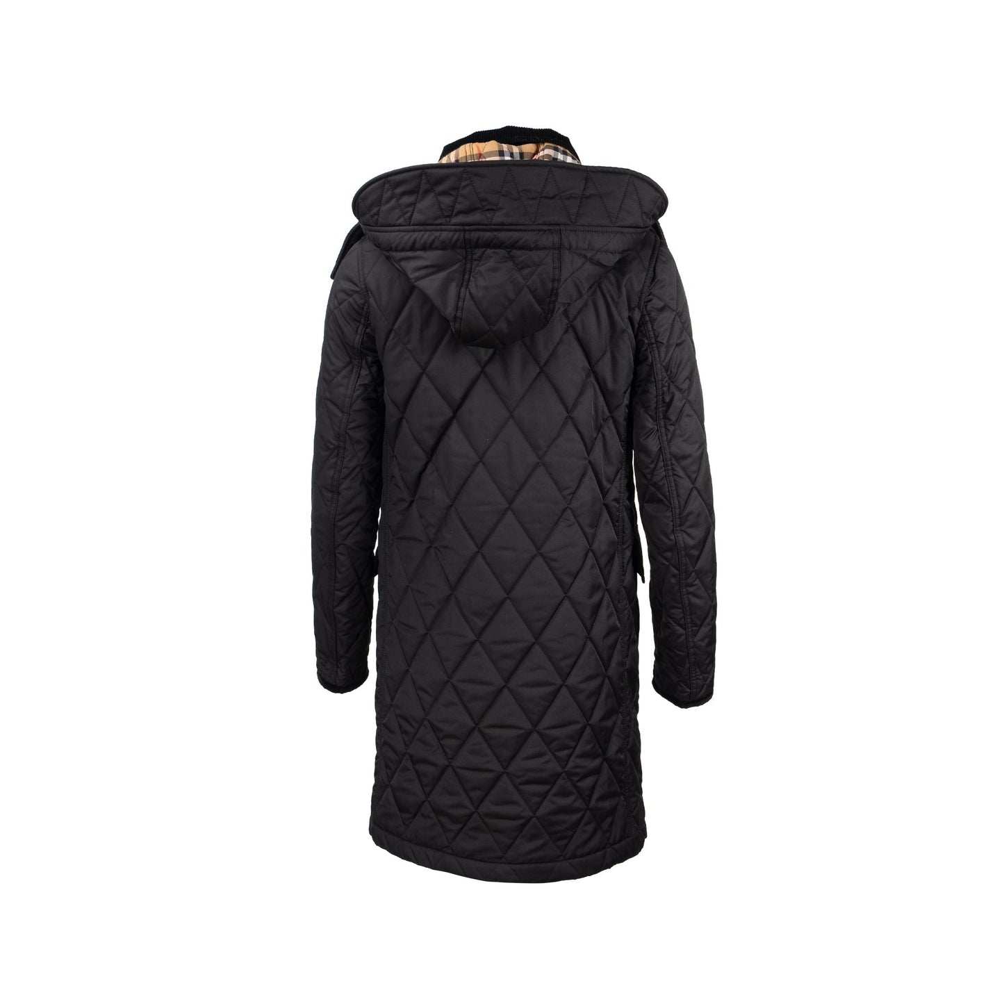 Burberry Size Quilted Jacket Polyester Black