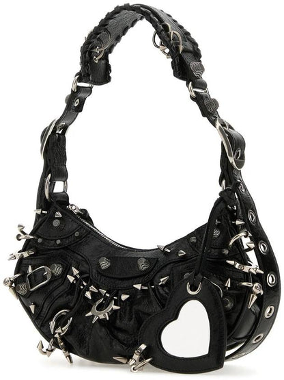 Luxury Balenciaga Trending 2025 Le Cargol XS Metal Detail Shoulder Bag Black