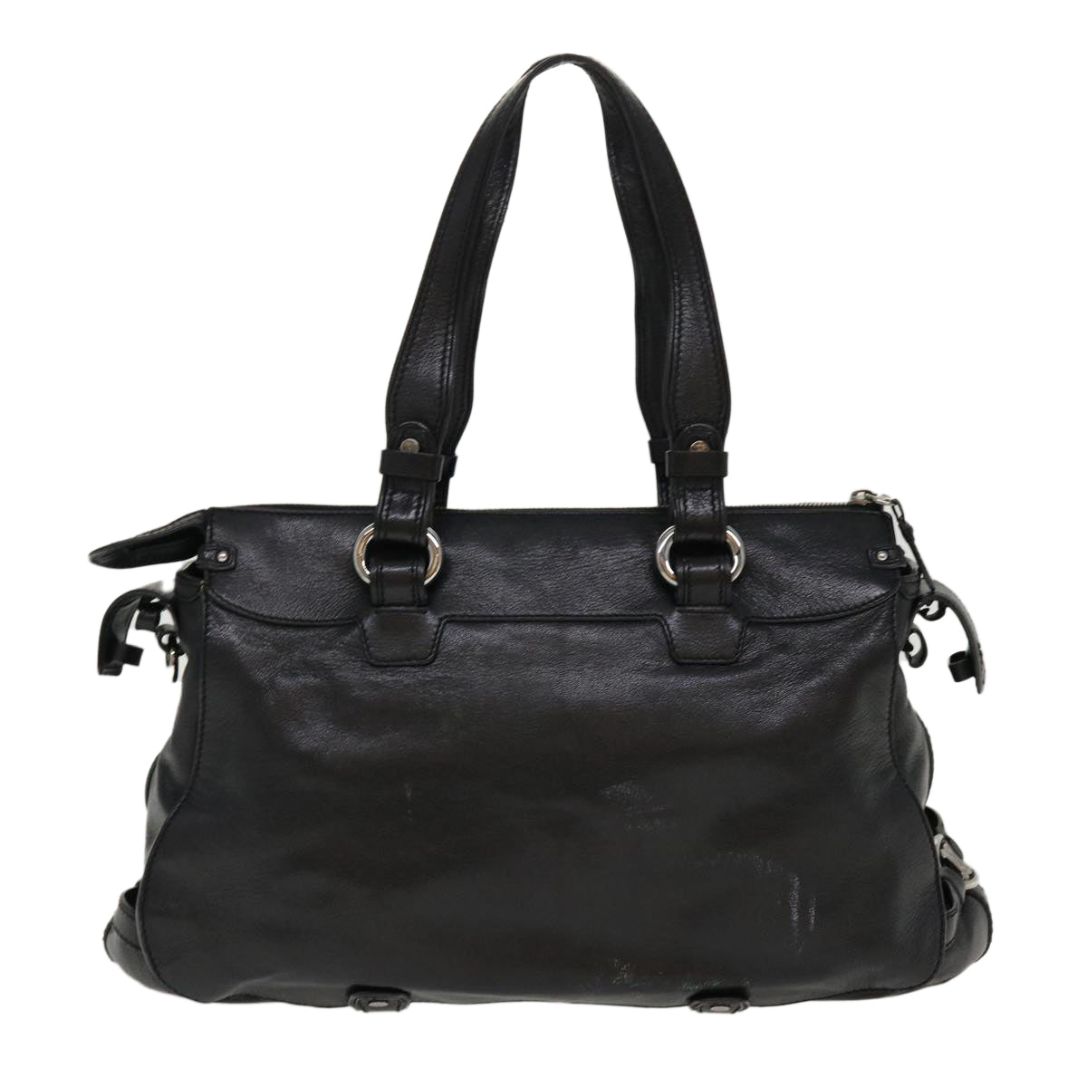 Luxury CELINE Shoulder Bag Leather Black  38040