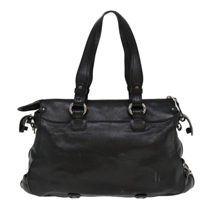 Luxury CELINE Shoulder Bag Leather Black  38040