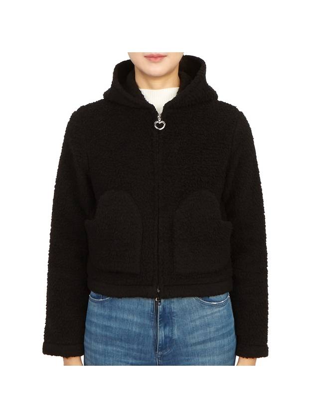 Luxury Balenciaga Trending 2025 Softwear Heart Zip-up Hoodie Black