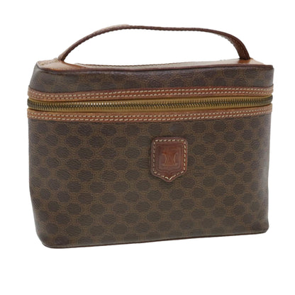 Luxury CELINE Macadam Canvas Hand Bag PVC Leather Brown  38356
