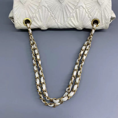 Chanel Paris-Venice Ca DâOro Flap Bag Seashell 3D Embroidered Flap Bag 2009 Large Off White