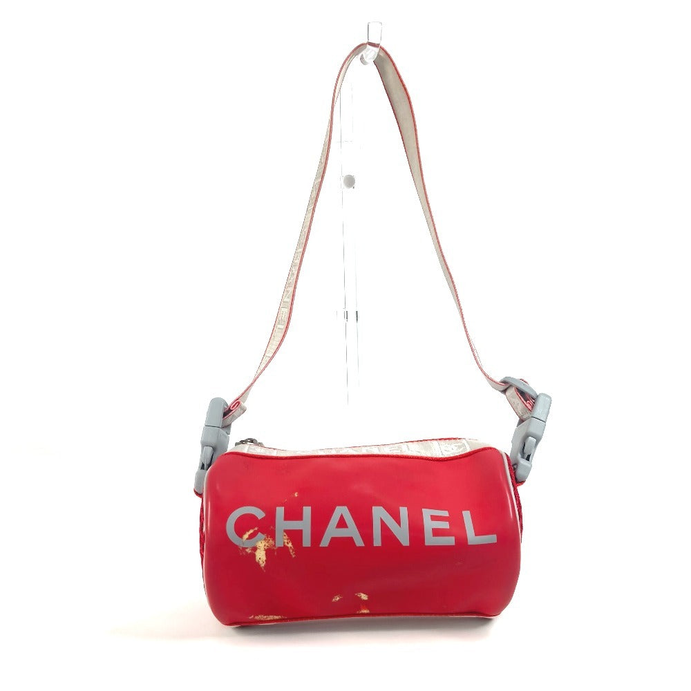 CHANEL Handbag rubber Red Sports Bicolor logo Women