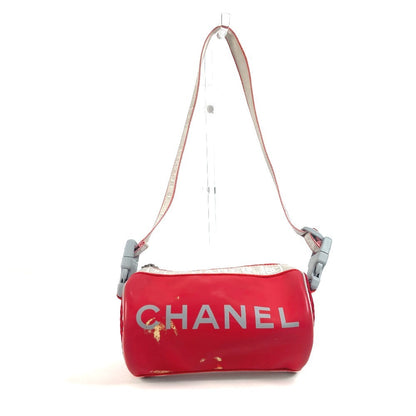 CHANEL Handbag rubber Red Sports Bicolor logo Women