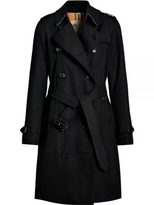 Luxury Burberry The Mid-length Kensington Heritage Trench Coat Midnight Blue