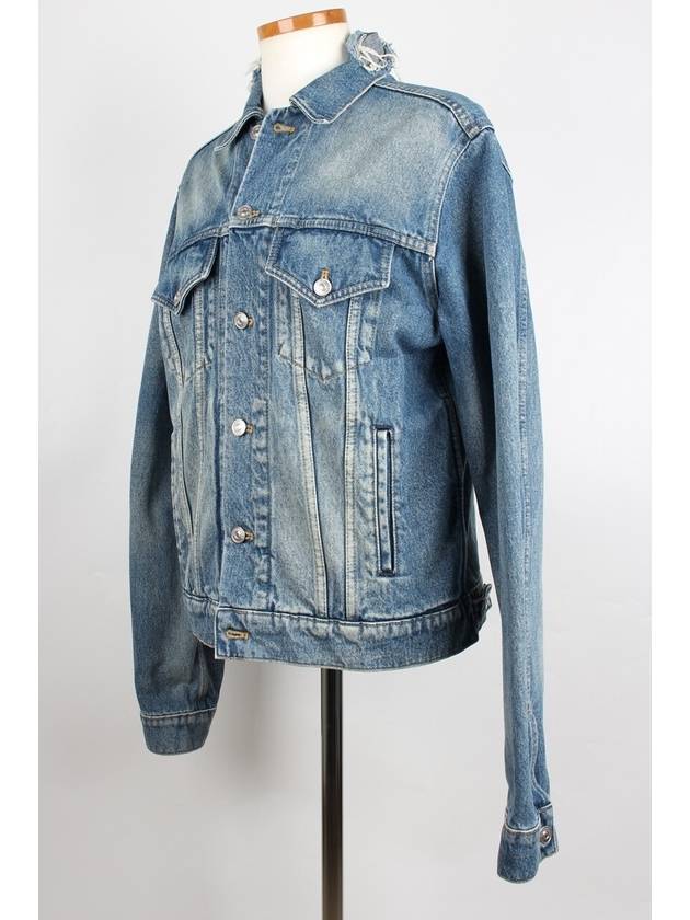 Luxury Balenciaga Trending 2025 wave logo denim jacket 48