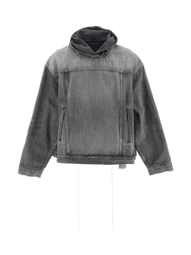 Luxury Balenciaga Trending 2025 Distressed Denim Hoodie Black