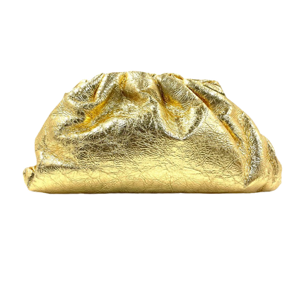 Bottega Veneta Pouch Gold Leather