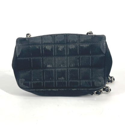 CHANEL Shoulder Bag Satin black bag pochette Lipstick Mirror CC COCO Mark Women