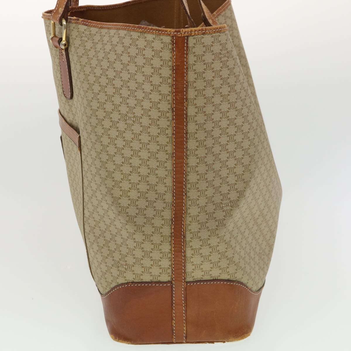 Luxury CELINE Macadam Canvas Tote Bag Beige  39385