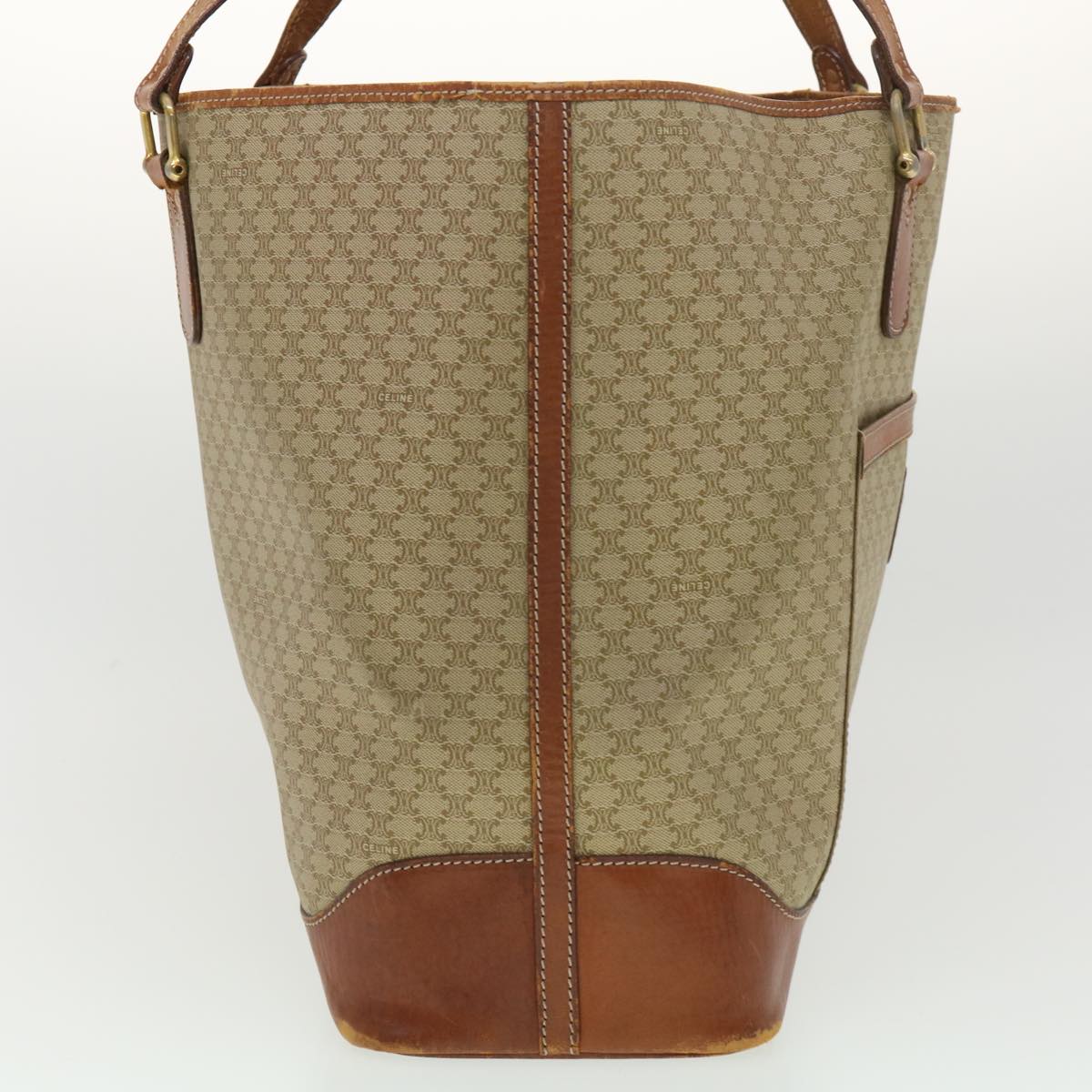 Luxury CELINE Macadam Canvas Tote Bag Beige  39385