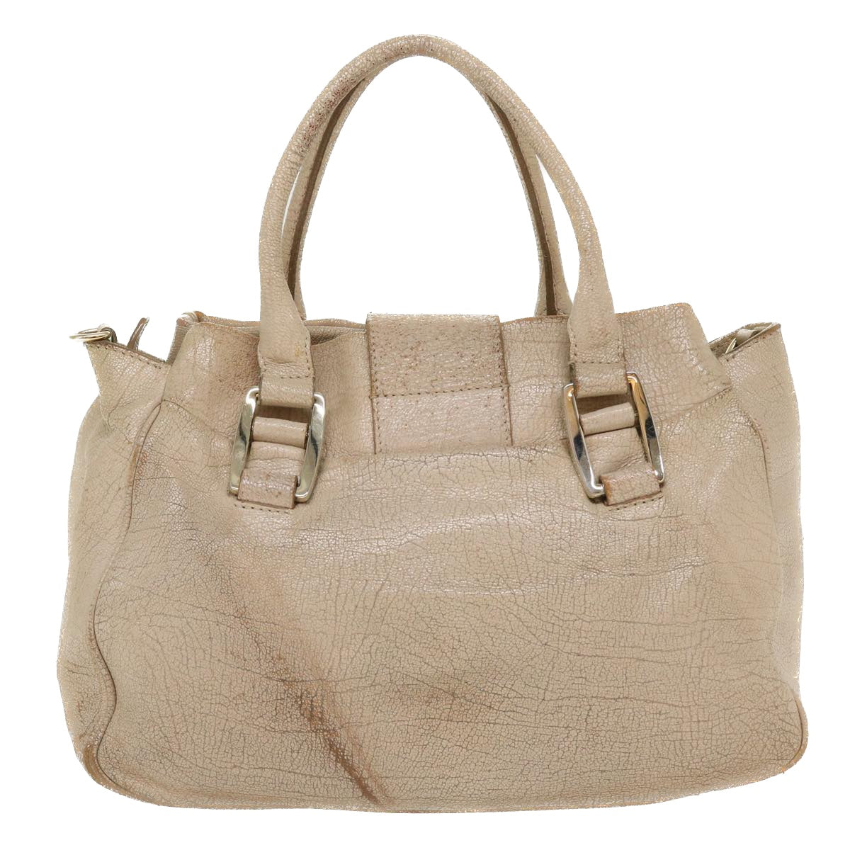 Luxury CELINE Hand Bag Leather 2way Beige  39619