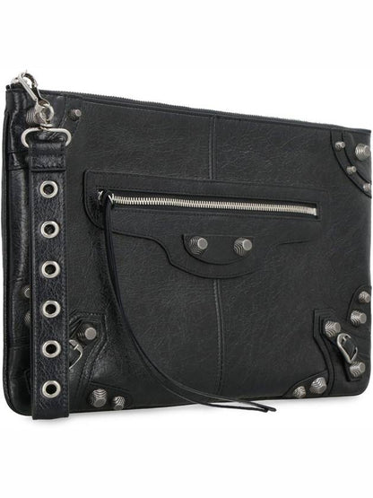 Luxury Balenciaga Trending 2025 Le Cagole Large Clutch Bag Black