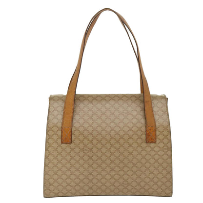 Luxury CELINE Macadam Canvas Shoulder Bag PVC Leather Brown Beige  39943