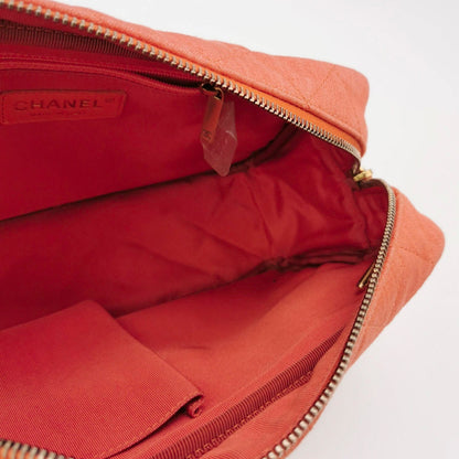 Chanel 2016 Canvas Quilted Small 2.55 Mademoiselle Camera Case Bag Orange