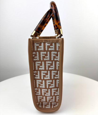 Fendi Mini Sunshine Shopper Raffia bag
