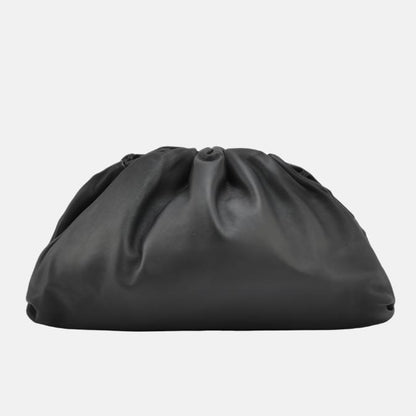 Bottega Veneta Pouch Calfskin Leather Black Large