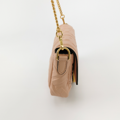 Fendi Baguette Mini Light Pink Nappa Leather Crossbody Bag