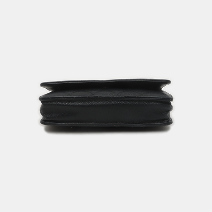 Chanel Wallet on Chain Classic Flap Black Caviar Leather Gold Hardware