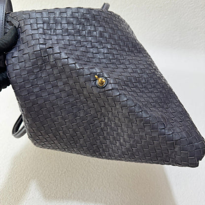 Bottega Veneta Maxi Convertible Tote Bag Hobo Dark Navy Leather Two-way Carry 50cm