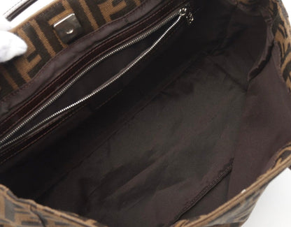 Fendi Vintage FF Handle Tote Zucca Canvas Small