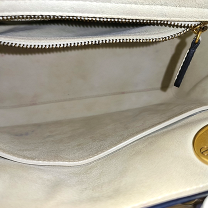 Lady Dior Medium Love White Calfskin Leather with Gold-tone Hardware