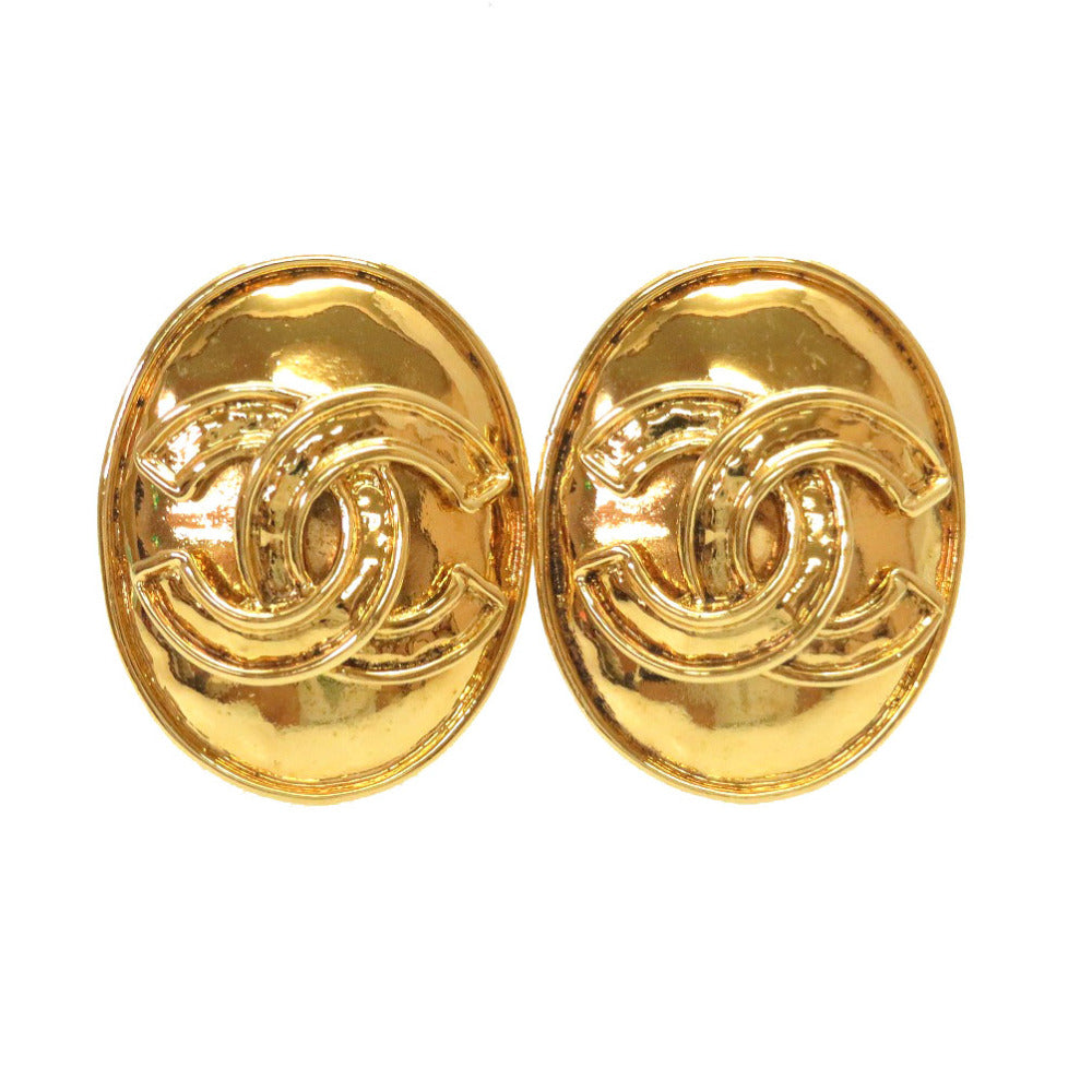CHANEL Earring metal gold COCO Mark vintage Women