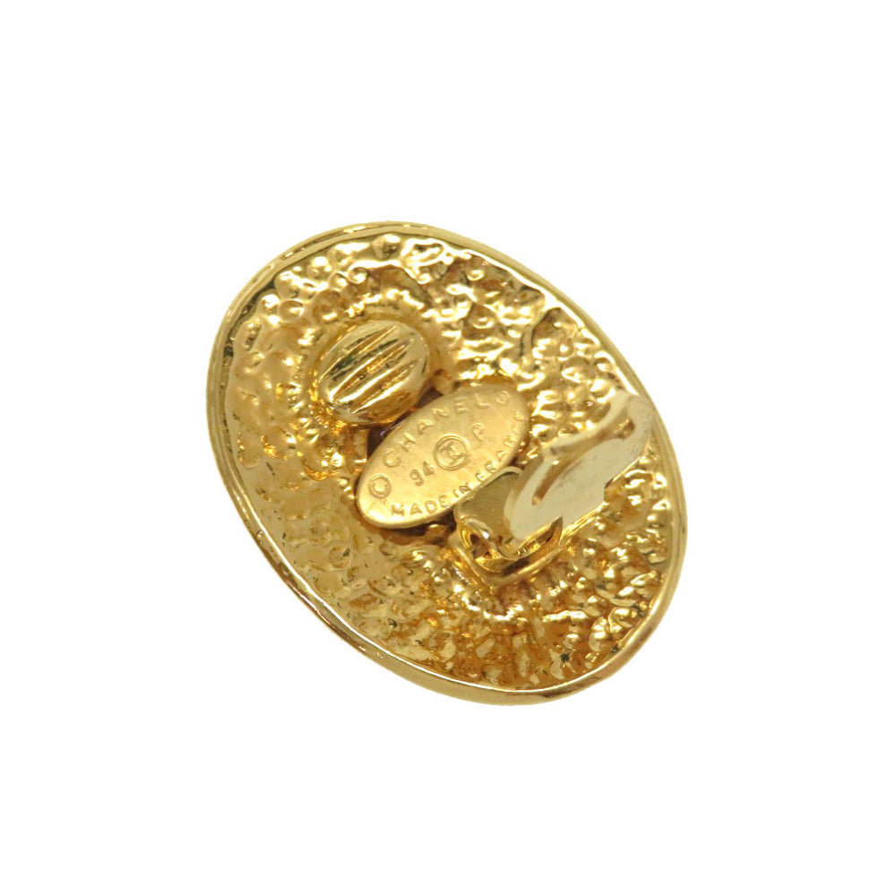 CHANEL Earring metal gold COCO Mark vintage Women