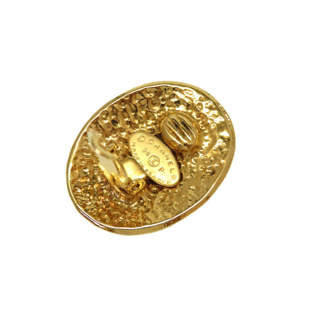 CHANEL Earring metal gold COCO Mark vintage Women