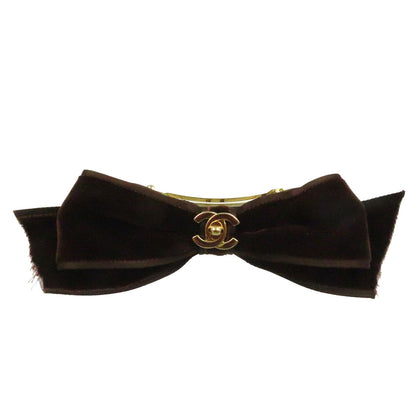 CHANEL Valletta Suede Brown COCO Mark Women
