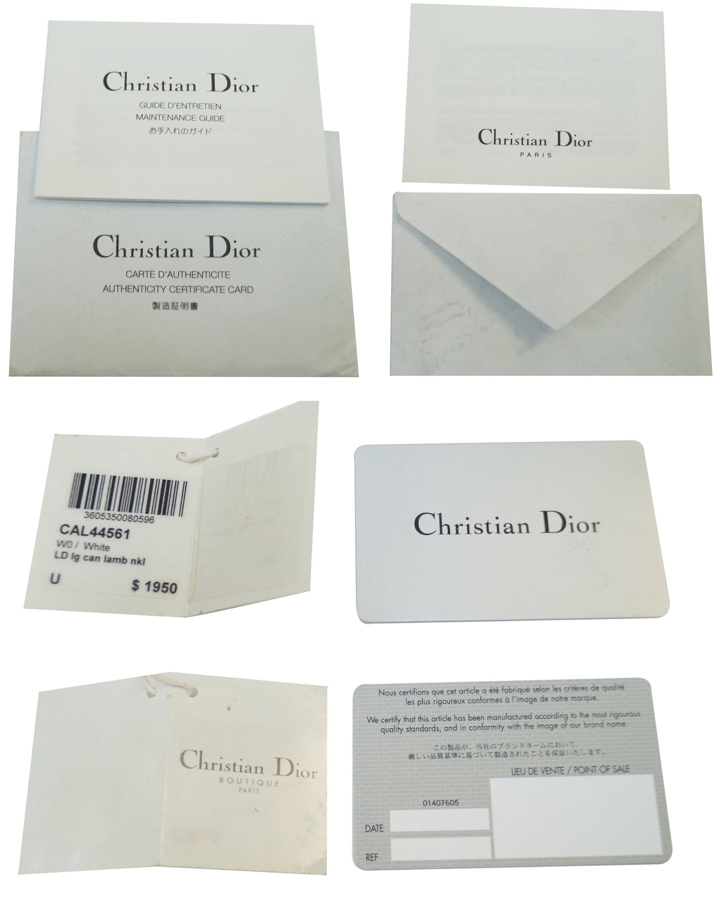 CHRISTIAN DIOR White Lambskin Leather Large Lady Dior Shoulder Bag - FINAL CALL
