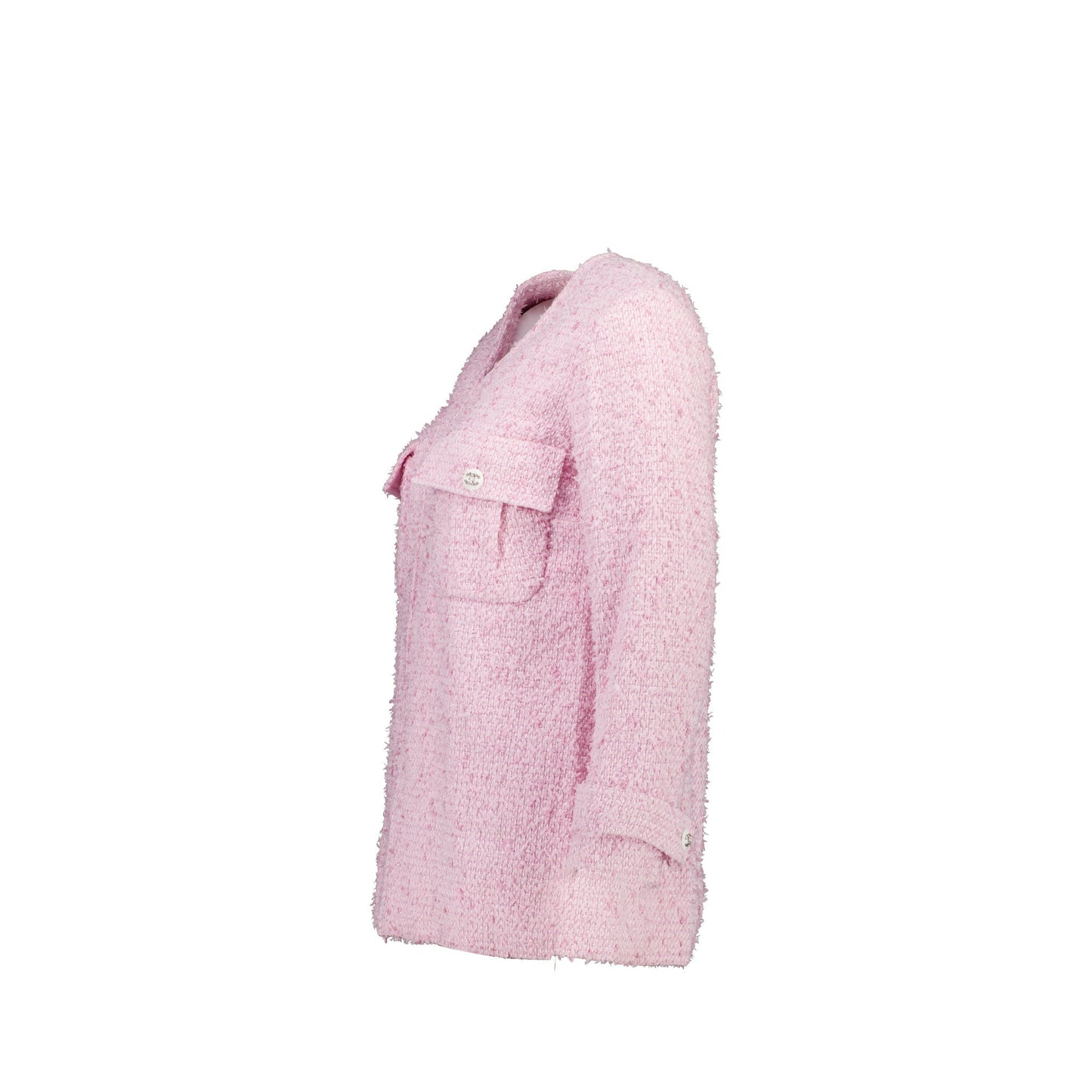 Chanel 21C Size 34 Jacket Polyamide/cotton/silk Pink/White
