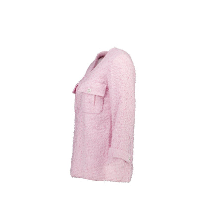 Chanel 21C Size 34 Jacket Polyamide/cotton/silk Pink/White